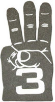 Foam Hands: 16 inch Three Finger Foam Hands